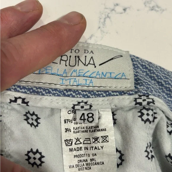 Blue patterned golf pant - Picture 4 of 4